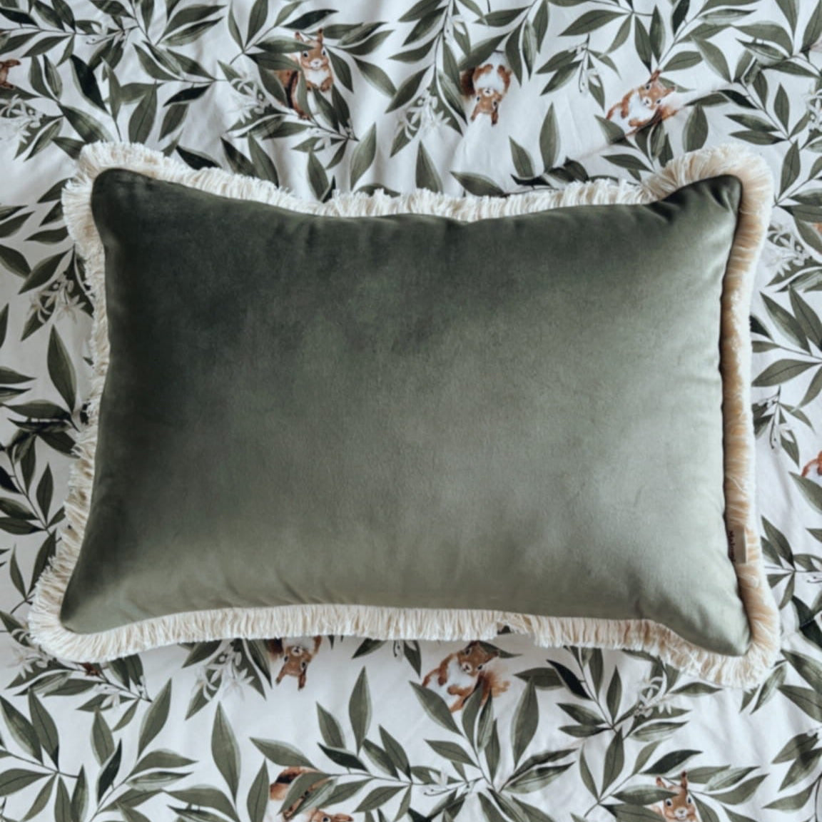 PILLOW DELUX WOODLAND FOREST GREEN